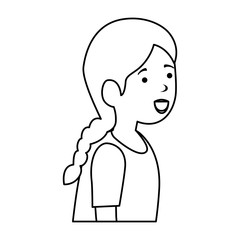 beautiful and young woman character