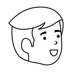 young man head character