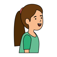 beautiful and young woman character