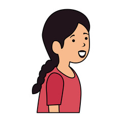 beautiful and young woman character