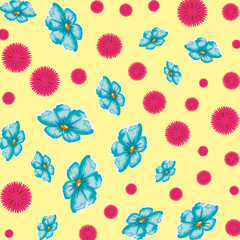 beautiful flowers pattern background