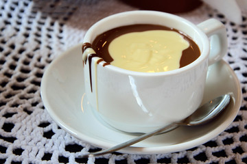 Cup of chocolate drink