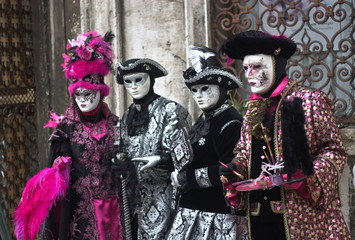 Fototapeta na wymiar vintage costumes for the carnival of San Marco in Venice