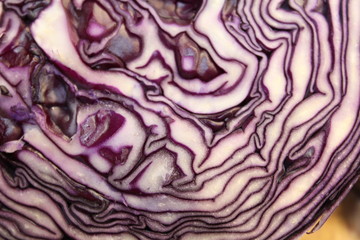 Obraz premium Pattern in a red cabbage
