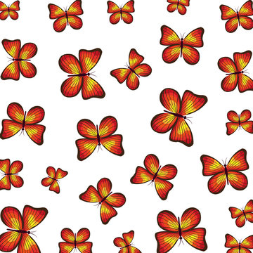 beautiful butterflies pattern background