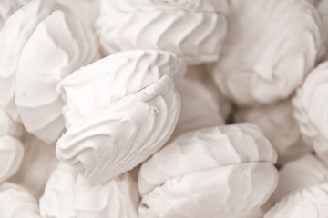 sweet white marshmallow close up