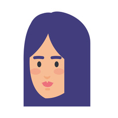 young woman head character