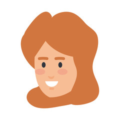young woman head character