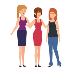 Obraz premium group of women characters