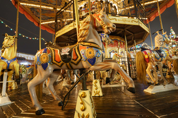 Carousel in the Red Square gives a lot of fun for everybody
