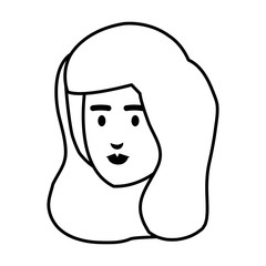 young woman head character