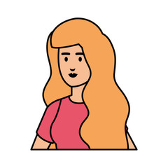 beautiful and young woman character