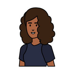 beautiful and young black woman character