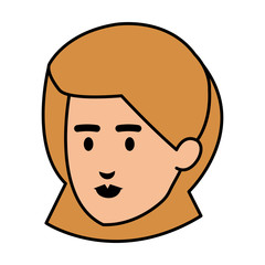 Fototapeta premium young woman head character