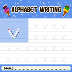 Alphabet writing A-Z
