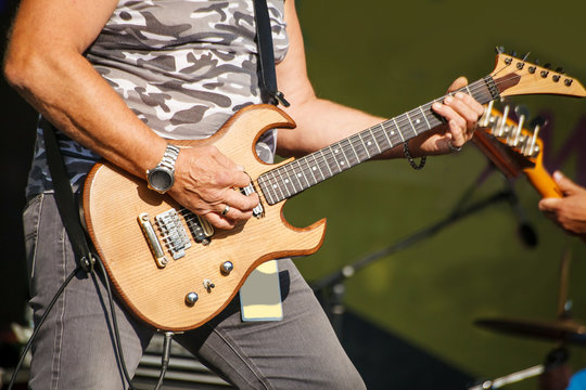 guitarist at a rock concert