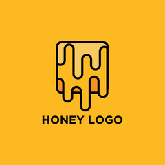 honey logo design vector