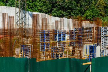 Framework for the wall of the new residential building