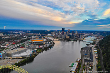 Downtown Pittsburgh Aerial View