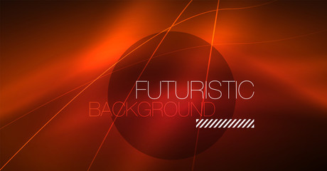 Neon glowing magic background, neon banner, night sky wallpaper. Magic light effect. Christmas abstract pattern. © antishock