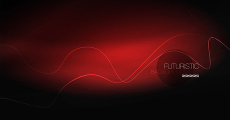 Neon lines wave background. Abstract composition