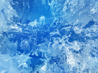 Blue ice, arctic ice background.