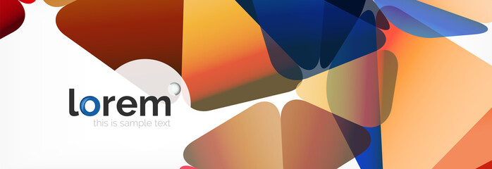 Vector colorful geometric triangle background, crystal banner design