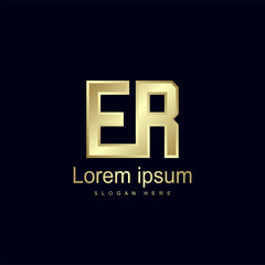 Obraz premium Initial Letter ER Logo Template Vector Design
