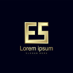 Fototapeta premium Initial Letter ES Logo Template Vector Design