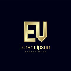 Initial Letter EV Logo Template Vector Design