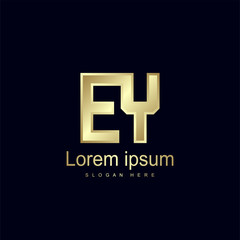 Fototapeta premium Initial Letter EY Logo Template Vector Design