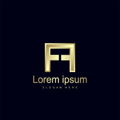 Initial Letter FF Logo Template Vector Design
