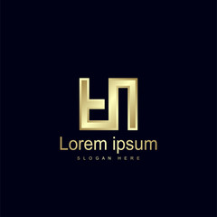 Initial Letter FN Logo Template Vector Design