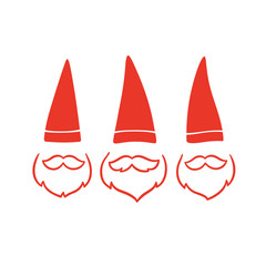 Three Cristmas gnomes