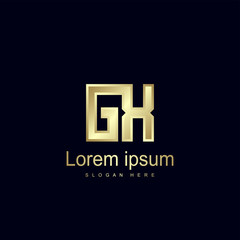 Initial Letter GX Logo Template Vector Design