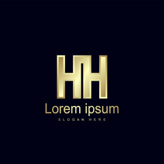 Initial Letter HH Logo Template Vector Design