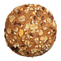 Oat cookies isolated on white