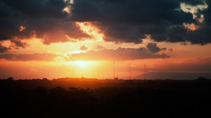 Naklejka premium Sunrise in bali