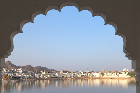 Pushkar city in Rajasthan state of India