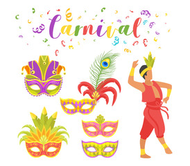 Carnival dancer silhouette.