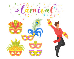 Carnival dancer silhouette.