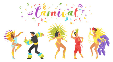 Carnival dancer silhouette.