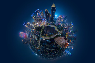 Miniature of Jakarta central business district at night © Creativa Images