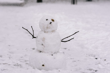 snowman in the snow