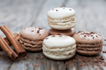 macarons vanille chocolat cannelle
