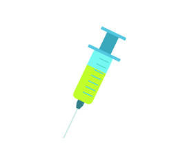 syringe icon on white background