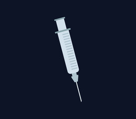 syringe icon on white background