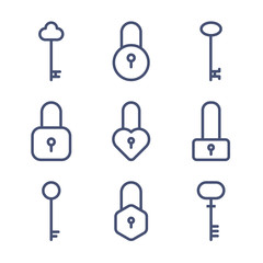 Locks & Keys Icon Set