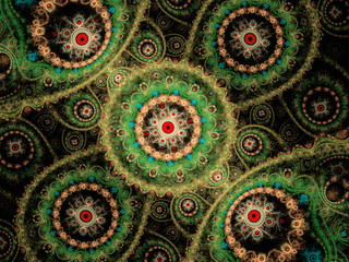 abstract multicolored fractal pattern