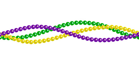Seamless horizontal background realistic beads © tamaraluiza